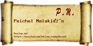 Peichel Malakiás névjegykártya